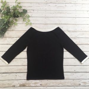 Ann Taylor Boat Neck 3/4 Sleeve Sweater